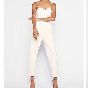 Strapless sweatheart neckline jumpsuit from Expres